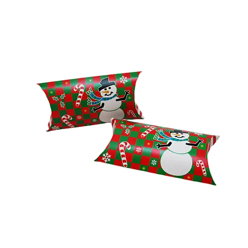 Wholesale Customized Christmas Gift Packaging Small Pillow Favors Paper Box